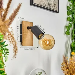 Lampes Vintages & Rétros-hofstein Applique murale Maidford Écru, Noir, 1 lumière