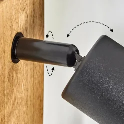 Lampes Vintages & Rétros-hofstein Applique murale Maidford Écru, Noir, 1 lumière