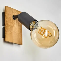 Lampes Vintages & Rétros-hofstein Applique murale Maidford Écru, Noir, 1 lumière