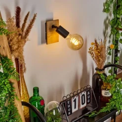 Lampes Vintages & Rétros-hofstein Applique murale Maidford Écru, Noir, 1 lumière