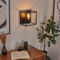 Lampes Industrielles-hofstein Applique murale Malao Noir, 1 lumière