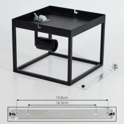 Lampes Industrielles-hofstein Applique murale Malao Noir, 1 lumière