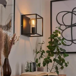 Lampes Industrielles-hofstein Applique murale Malao Noir, 1 lumière