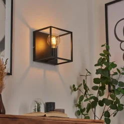 Lampes Industrielles-hofstein Applique murale Malao Noir, 1 lumière