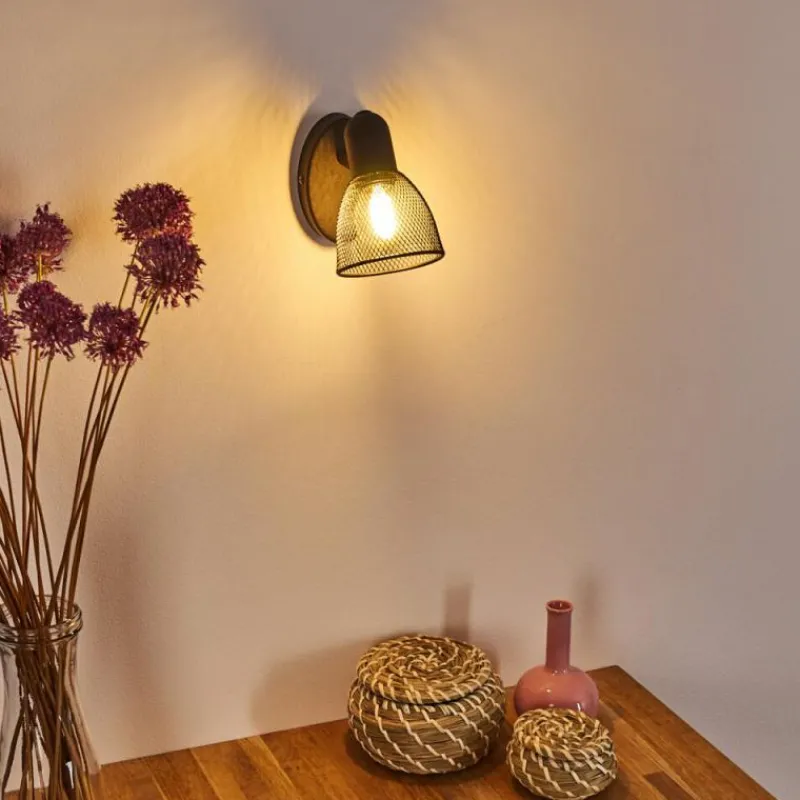 hofstein Applique murale Malawi Noir, 1 lumière