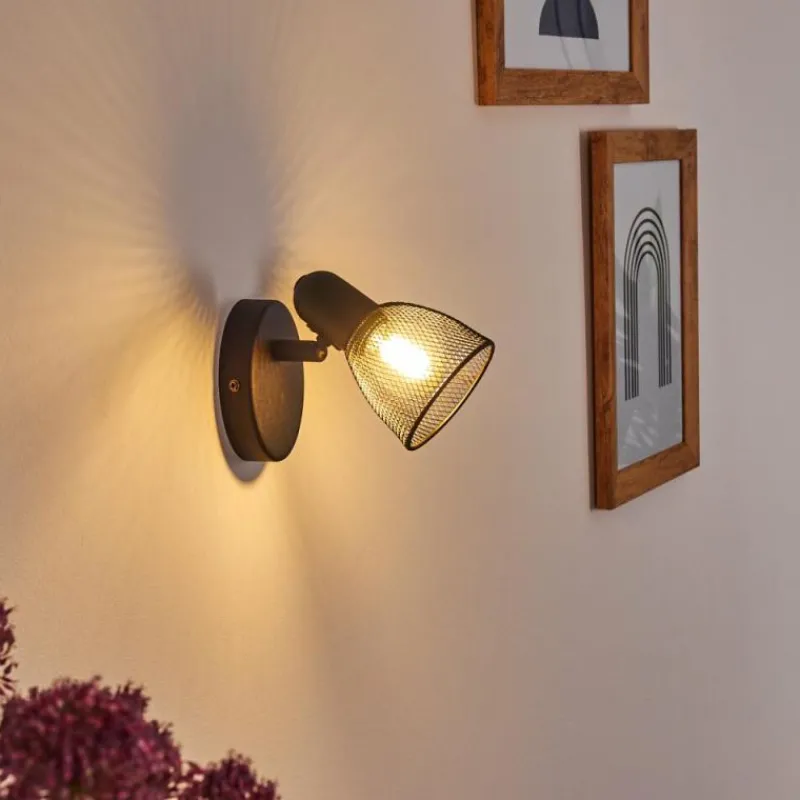 hofstein Applique murale Malawi Noir, 1 lumière