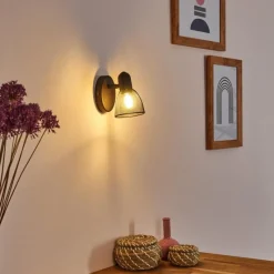 hofstein Applique murale Malawi Noir, 1 lumière