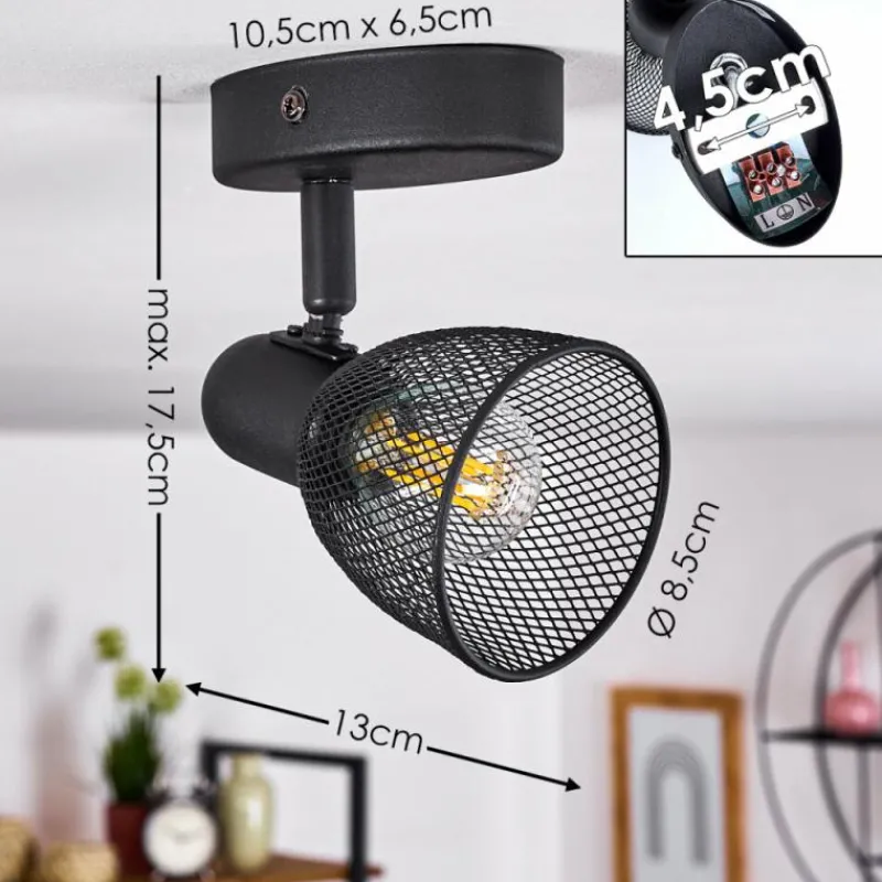 hofstein Applique murale Malawi Noir, 1 lumière