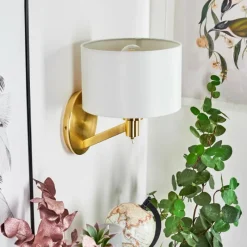 Lampes En Tissu-hofstein Applique murale Manhenha Laiton, 1 lumière