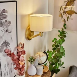 Lampes En Tissu-hofstein Applique murale Manhenha Laiton, 1 lumière