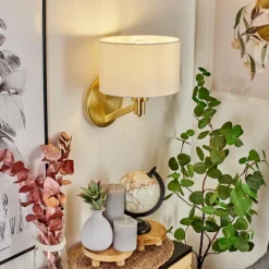 Lampes En Tissu-hofstein Applique murale Manhenha Laiton, 1 lumière