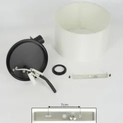 Lampes En Tissu-hofstein Applique murale Manhenha Noir, 1 lumière