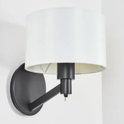 Lampes En Tissu-hofstein Applique murale Manhenha Noir, 1 lumière