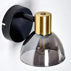 hofstein Applique murale Mariefred Noir, 1 lumière