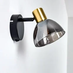 hofstein Applique murale Mariefred Noir, 1 lumière