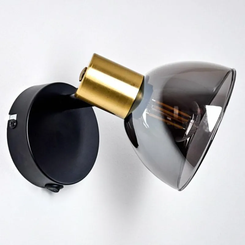 hofstein Applique murale Mariefred Noir, 1 lumière