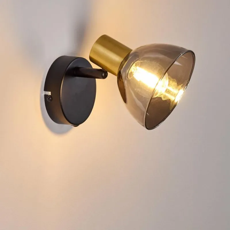 hofstein Applique murale Mariefred Noir, 1 lumière