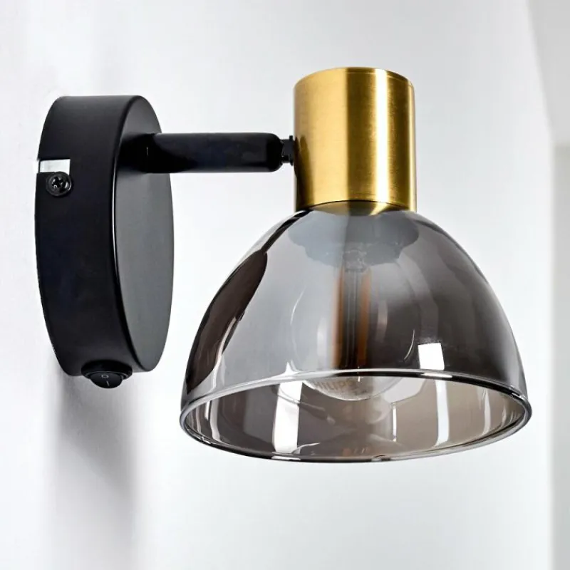 hofstein Applique murale Mariefred Noir, 1 lumière