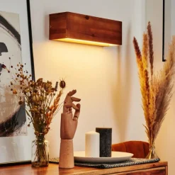 Lampes En Bois-hofstein Applique murale Marmorera LED Écru, Blanc, 1 lumière