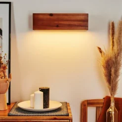 Lampes En Bois-hofstein Applique murale Marmorera LED Écru, Blanc, 1 lumière