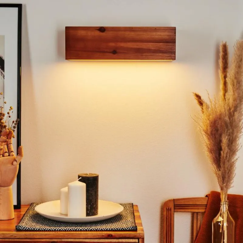 Lampes En Bois-hofstein Applique murale Marmorera LED Écru, Blanc, 1 lumière