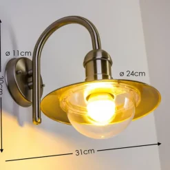 hofstein Applique murale Massive myGarden RADOM Acier inoxydable, 1 lumière