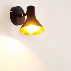 Lampes Dorées-hofstein Applique murale Mavas Noir, 1 lumière