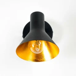 Lampes Dorées-hofstein Applique murale Mavas Noir, 1 lumière