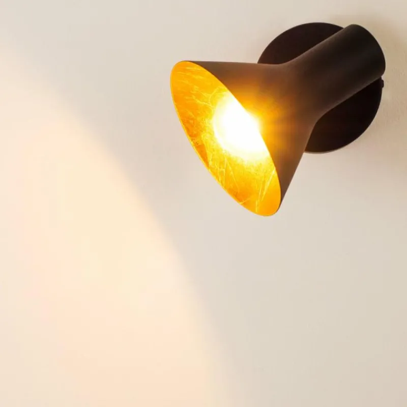 Lampes Dorées-hofstein Applique murale Mavas Noir, 1 lumière