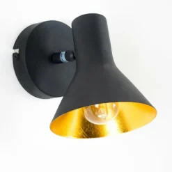 Lampes Dorées-hofstein Applique murale Mavas Noir, 1 lumière
