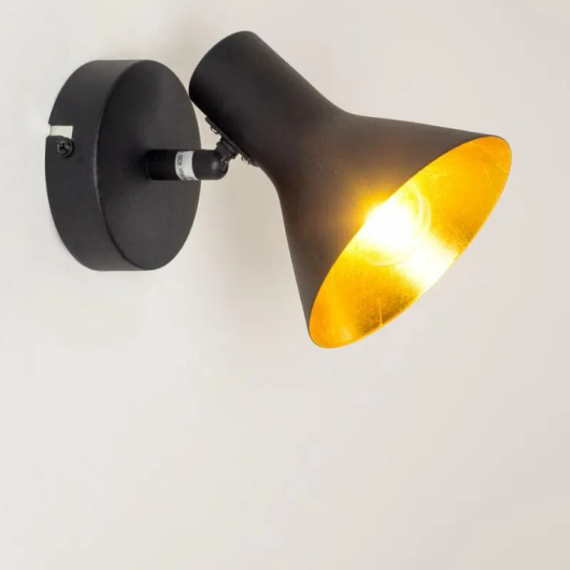 Lampes Dorées-hofstein Applique murale Mavas Noir, 1 lumière