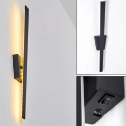 hofstein Applique murale Meels LED Noir, 1 lumière* Éclairage Led