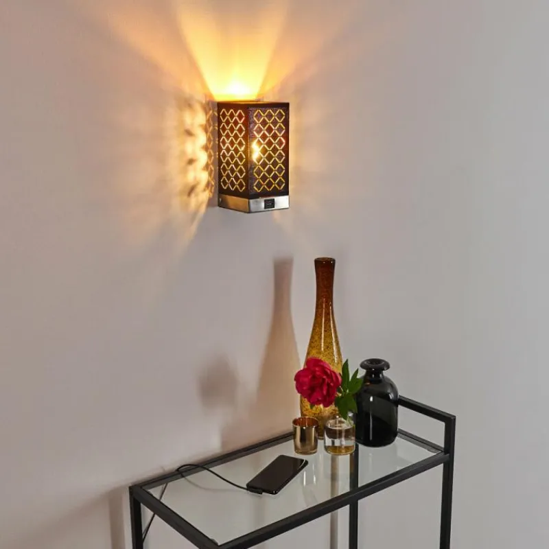 Lampes En Tissu-hofstein Applique murale Meldal Argenté, 1 lumière