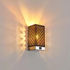 Lampes En Tissu-hofstein Applique murale Meldal Argenté, 1 lumière