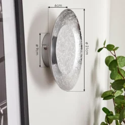 hofstein Applique murale Merlo LED Argenté, 1 lumière