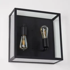 hofstein Applique murale Moatize Noir, 2 lumières