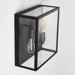 hofstein Applique murale Moatize Noir, 2 lumières