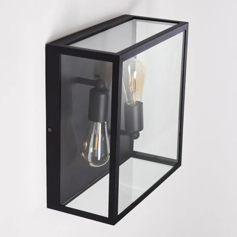 hofstein Applique murale Moatize Noir, 2 lumières