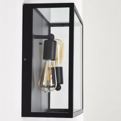 hofstein Applique murale Moatize Noir, 2 lumières