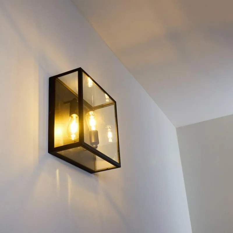 hofstein Applique murale Moatize Noir, 2 lumières