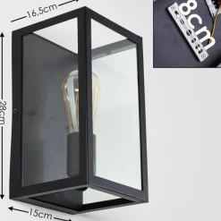 hofstein Applique murale Moatize Noir, 1 lumière