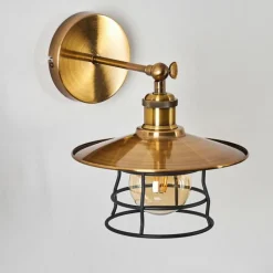 Luminaires Rustiques-hofstein Applique murale Moena Vieux laiton, Bronze, 1 lumière