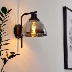 hofstein Applique murale Morzine Noir, 1 lumière