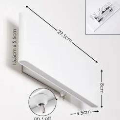 hofstein Applique murale Mosambik LED Blanc, 1 lumière