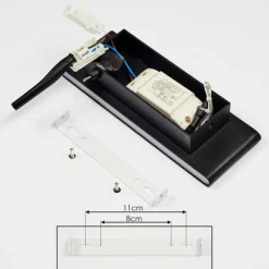 hofstein Applique murale Mosambik LED Noir, Blanc, 1 lumière