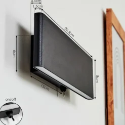 hofstein Applique murale Mosambik LED Noir, Blanc, 1 lumière