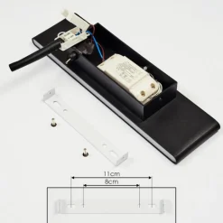 hofstein Applique murale Mosambik LED Noir, Blanc, 1 lumière