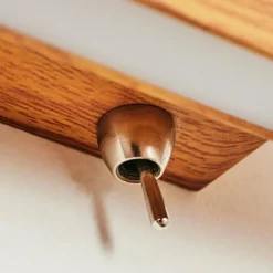 hofstein Applique murale Mosambik LED Brun, Bois foncé, Nickel mat, 1 lumière