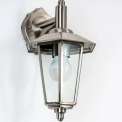 hofstein Applique murale Moskau DOWN Acier inoxydable, Transparent, 1 lumière