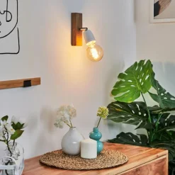 Luminaires Scandinaves-hofstein Applique murale Musland Brun, Chrome, 1 lumière